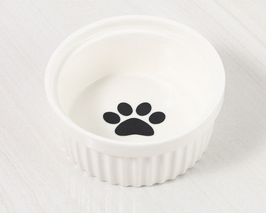 Στρογγυλό κεραμικό μπολ για τροφή για σκύλους