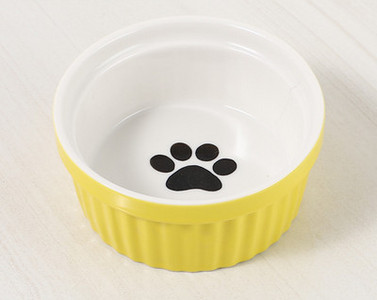 Στρογγυλό κεραμικό μπολ για τροφή για σκύλους