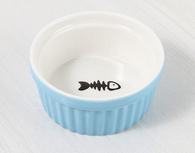 Στρογγυλό κεραμικό μπολ για τροφή για σκύλους