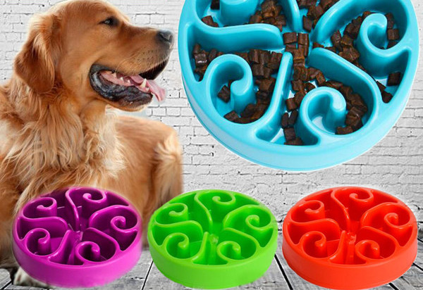 Μπολ σιλικόνης για σκύλους αργής σίτισης