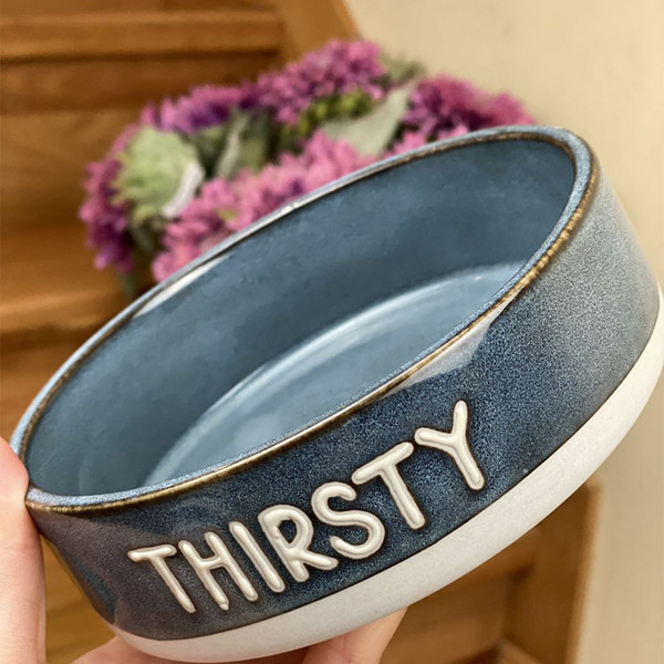 Bol din ceramică pentru câini cu inscripție