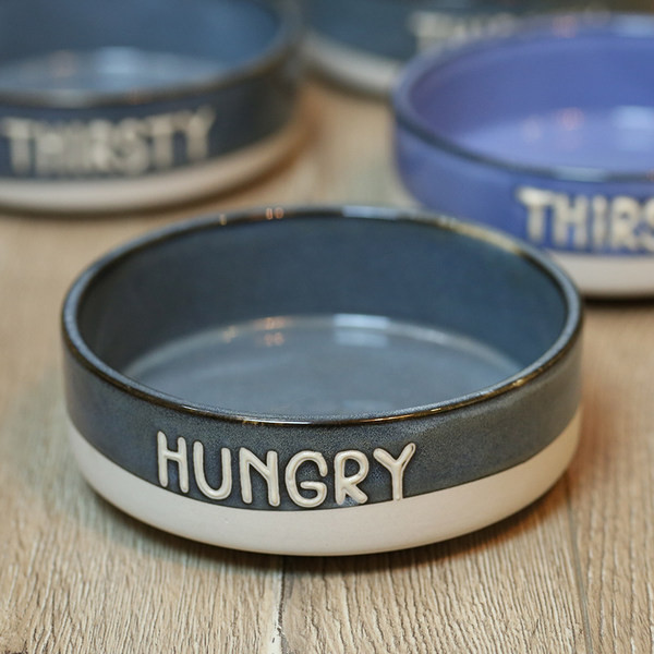 Bol din ceramică pentru câini cu inscripție