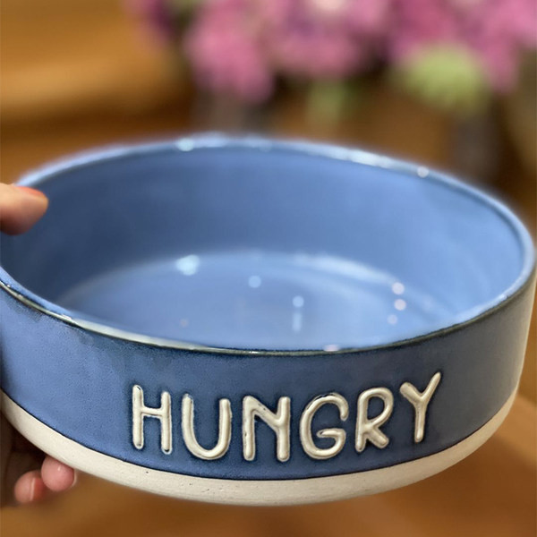 Bol din ceramică pentru câini cu inscripție