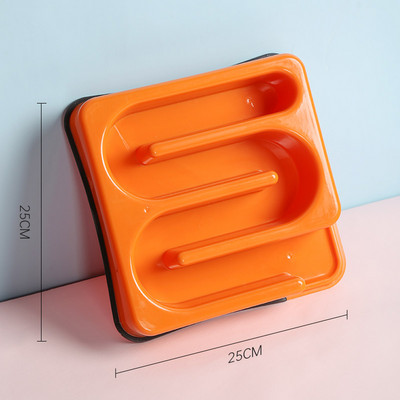 Bol pătrat din plastic pentru câini