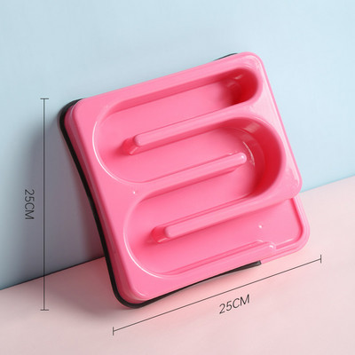 Bol pătrat din plastic pentru câini