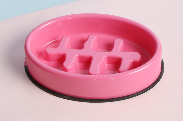 Bol pătrat din plastic pentru câini