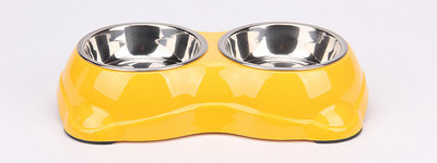 Διπλό μεταλλικό μπολ φαγητού