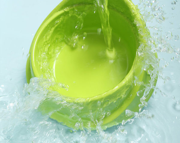 Bol rotund din plastic cu bază anti-alunecare