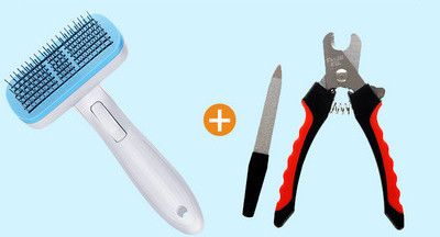 Pintsel koerte kammimiseks, mille funktsioon on lihtne eemaldada liigne karv