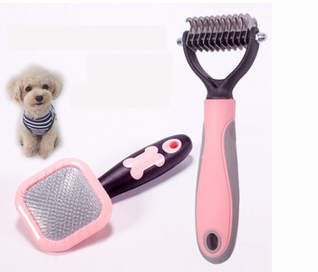 Šepetys negyviems šunų plaukams ir susivėlimams pašalinti