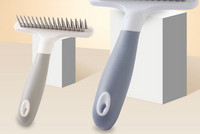 Pieptene de toaletă cu două rânduri pentru câini