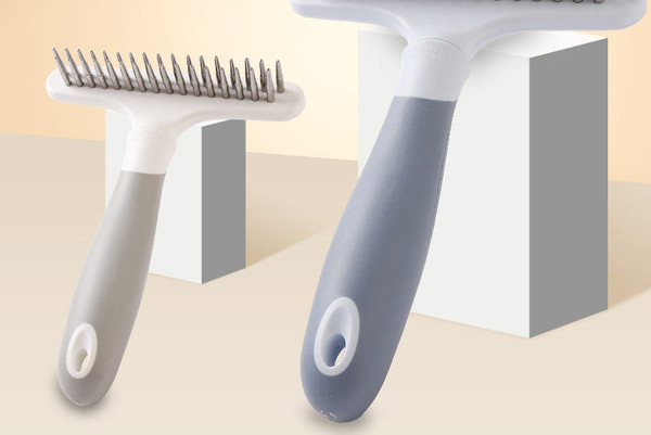 Pieptene de toaletă cu două rânduri pentru câini