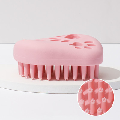 Perie din silicon pentru caini potrivita pentru pieptanat si baie