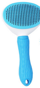 Perie pentru câini cu tăietoare metalice și mâner din plastic