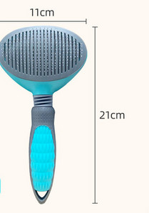 Perie pentru câini cu tăietoare metalice și mâner din plastic