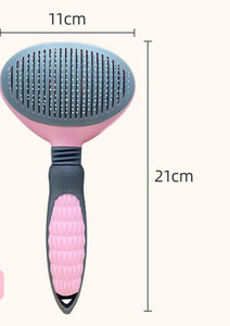 Perie pentru câini cu tăietoare metalice și mâner din plastic