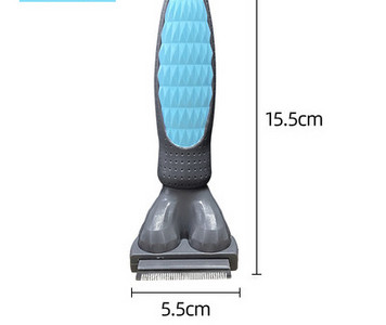 Perie pentru câini cu tăietoare metalice și mâner din plastic