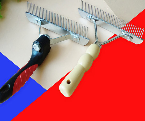 Pieptene din oțel inoxidabil pentru câini