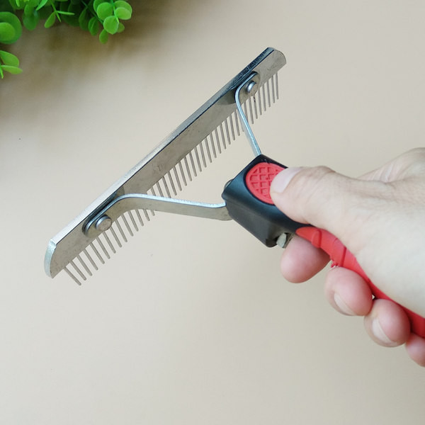 Pieptene din oțel inoxidabil pentru câini