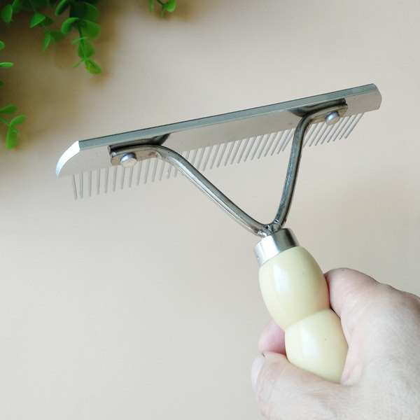 Pieptene din oțel inoxidabil pentru câini