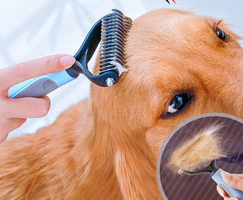 Βούρτσα σκύλου για λεπτό χτένισμα με πλαστική λαβή
