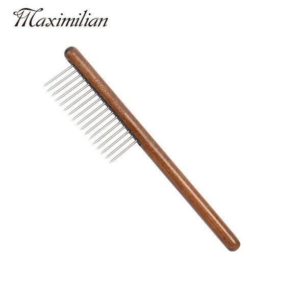 Pieptene din lemn pentru câini pentru îndepărtarea puricilor