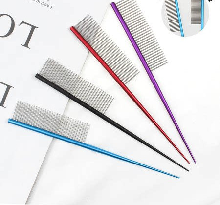 Pieptene pentru câini cu incisivi metalici rari