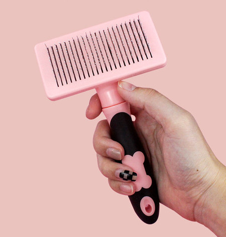 Plastmasas birste suņu matiem - divas krāsas