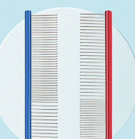 Pieptene colorat pentru un câine - 16 cm