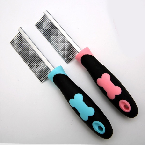 Pieptene cu două fețe în două modele pentru animale de companie