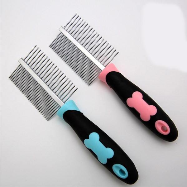 Pieptene cu două fețe în două modele pentru animale de companie