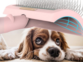 Βούρτσα για μακρυμάλλη σκύλους με πλαστική λαβή