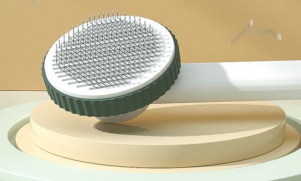 Pieptene pentru câini în formă rotundă de mai multe culori