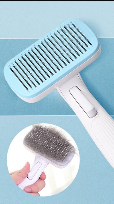 Četka za kućne ljubimce s gumbom za jednostavno čišćenje