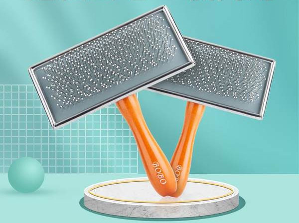 Perie metalica dreptunghiulara pentru pieptanat caini