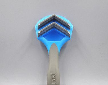 Pieptene din plastic pe două rânduri pentru animale de companie