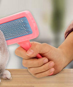 Perie pentru caini cu maner din plastic