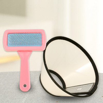 Perie pentru caini cu maner din plastic