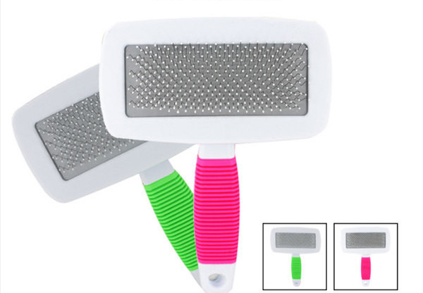 Pieptene pentru caini in doua culori