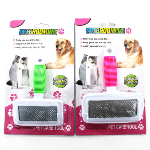 Pieptene pentru caini in doua culori