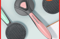 Βούρτσα σκύλου σε στρογγυλό σχήμα και πλαστική λαβή