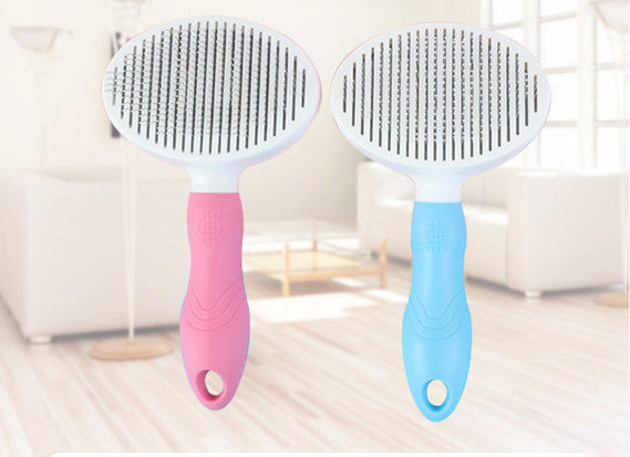 Perie cu maner din plastic pentru caini