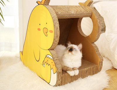 Σπίτι για γάτες με ξύστρα - πολλά μοντέλα