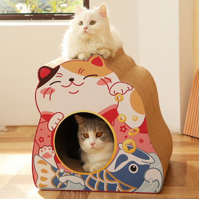 Ξύστρα για γάτα σε σχήμα σπιτιού