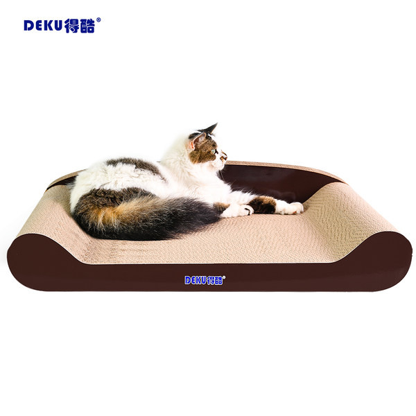 Ogrebotina za mačke u obliku kreveta od valovitog papira