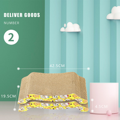 Scarlet pentru pisici din hartie ondulata