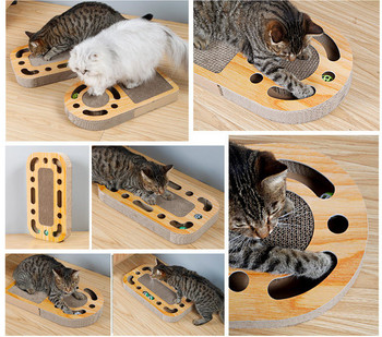 Ξύλινη ξύστρα για γάτες σε διάφορα σχήματα