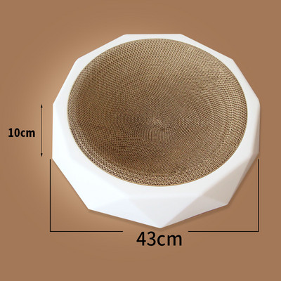 Zgârietură pentru pisici în formă rotundă de hârtie ondulată