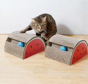 Ξύστρα γάτας από κυματοειδές χαρτί - δύο μοντέλα