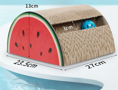 Ξύστρα γάτας από κυματοειδές χαρτί - δύο μοντέλα